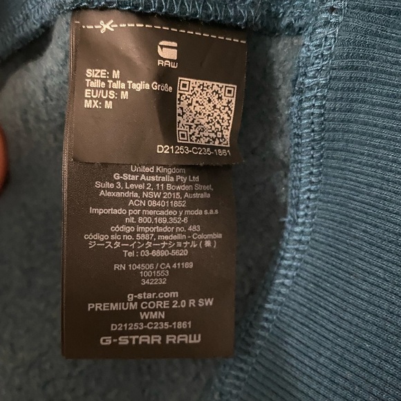 G-Star Premium Core 2.0 Medium Blue Sweater - Picture 5 of 8